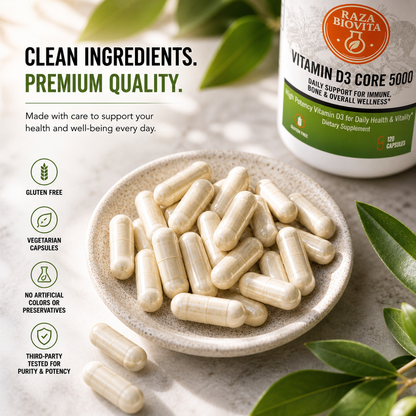 Vitamin D3 Core 5000 | 5,000 IU | 120 Vegetarian Capsules