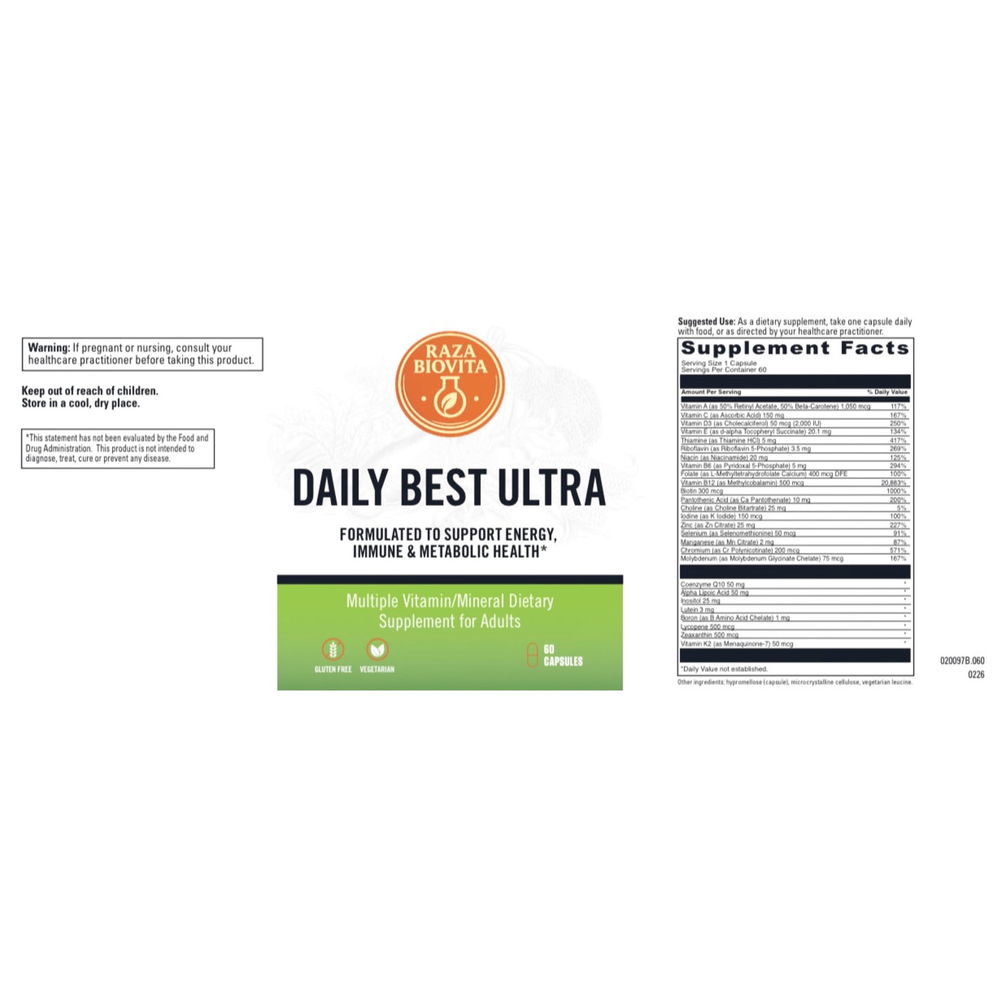 Daily Best Ultra® | Advanced Multivitamin for Energy, Immune & Metabolic Support