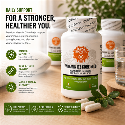 Vitamin D3 Core 5000 | 5,000 IU | 120 Vegetarian Capsules